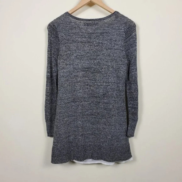 Apt 9 Long Sleeve Top Build In Tank Top Womans Size S Dark Gray - Picture 5 of 9
